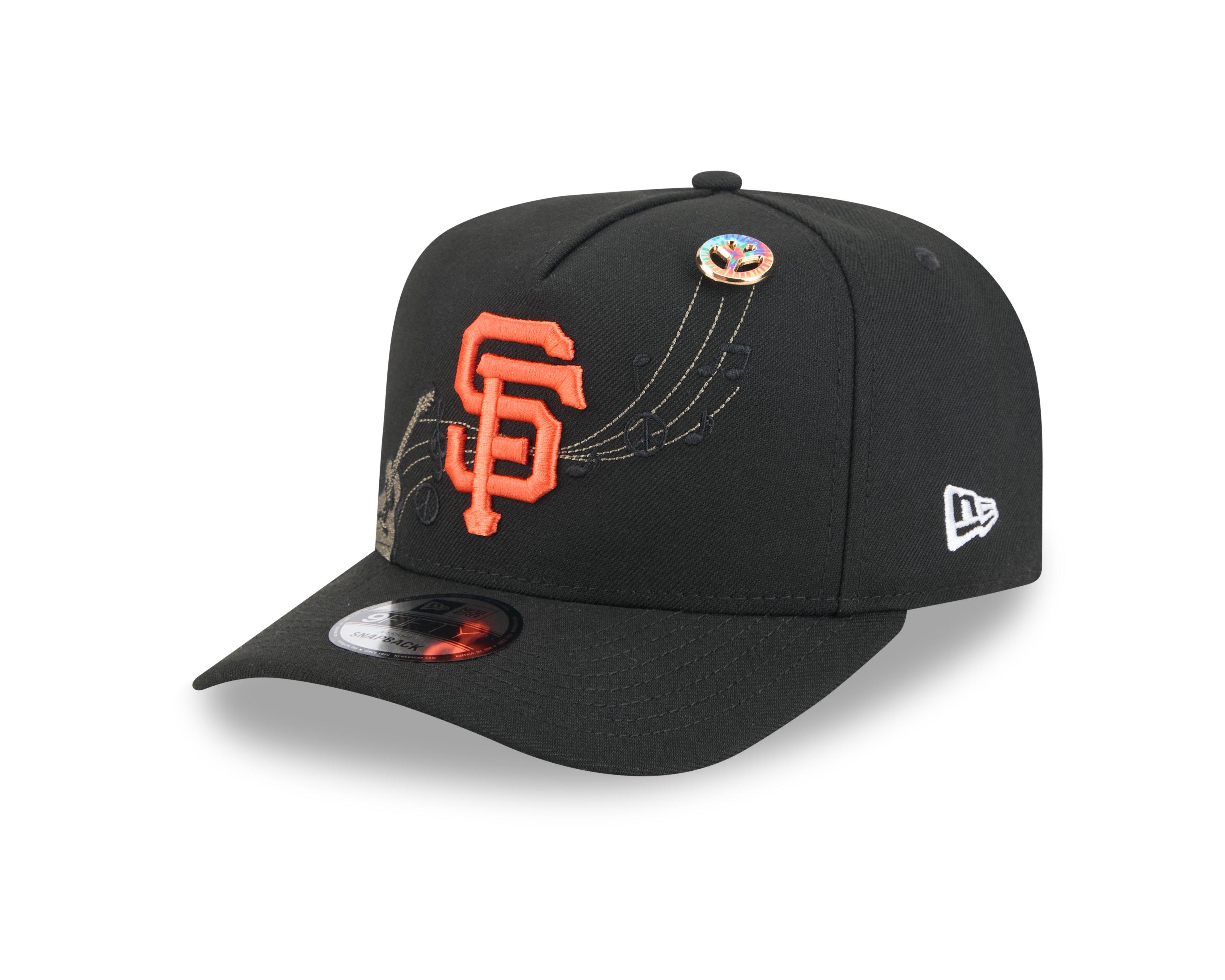 New Era San Francisco Giants 9FIFTY A-Frame Embroidered Pennant Snapback Hat - Black - BLACK
